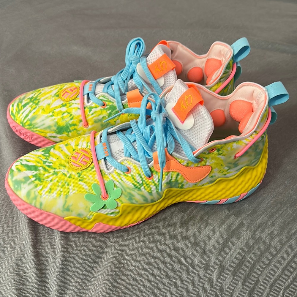 Adidas Harden Vol 6. Multicolor Tie Dye Basketball Shoes HQ6096 Men's Size 13